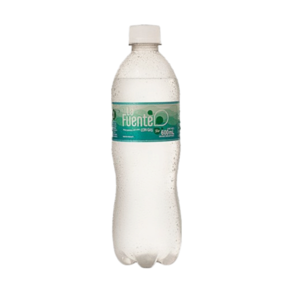 AGUA LA FUENTE CON GAS 600 ML. X 6