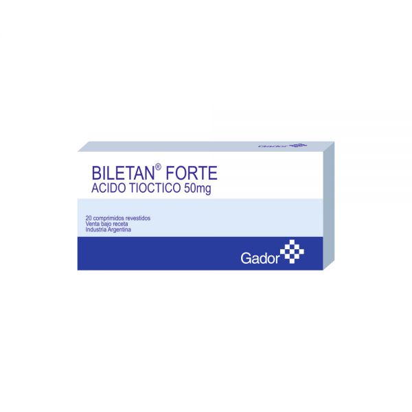BILETAN FORTE 50 MG CAJA X 20 COMPRIMIDOS