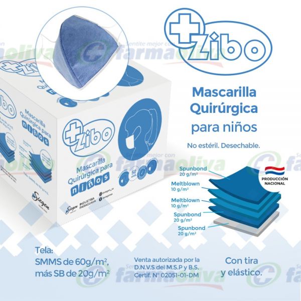 TAPA BOCA INFANTIL X UNIDAD ZIBO