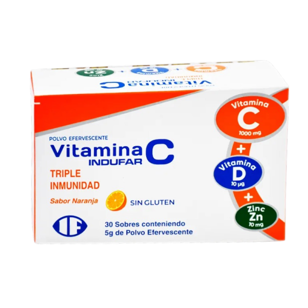 VITAMINA C TRIPLE INMUNIDAD CAJA X 30 SOBRES EFERVESCENTES