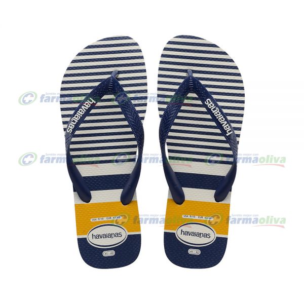 HAVAIANAS TOP NAUTICAL BLANCO/MARINO/AM 37/8