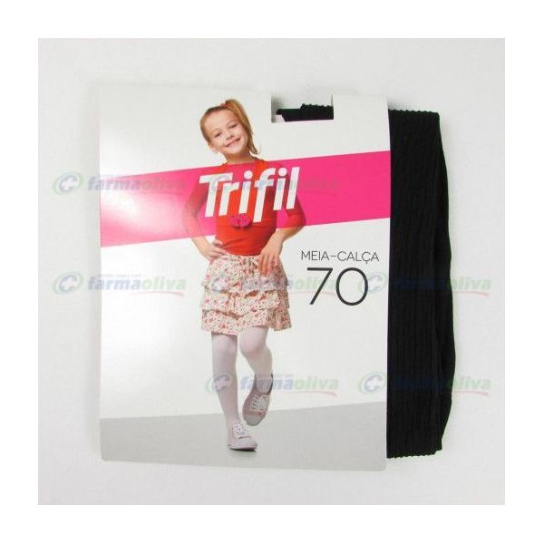Media Fina Canelada Infantil Trifil Negra G