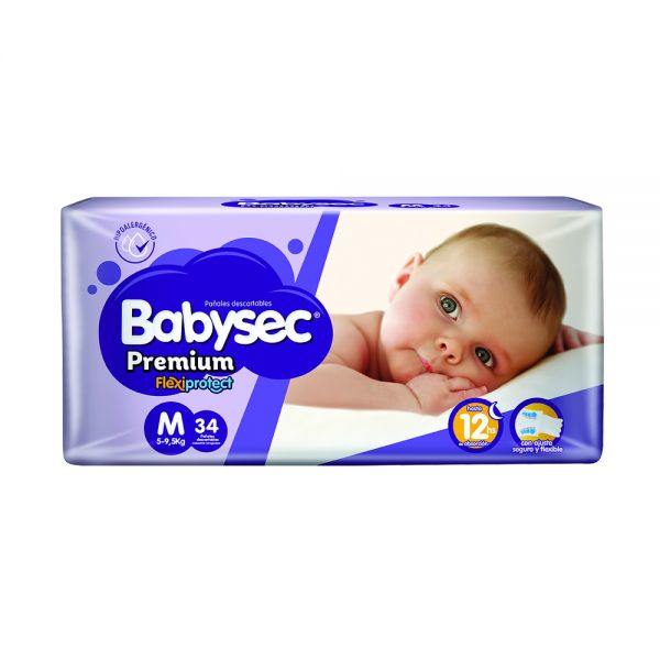 BABYSEC PAÑAL PREMIUM MEDIANO X34 UNIDADES