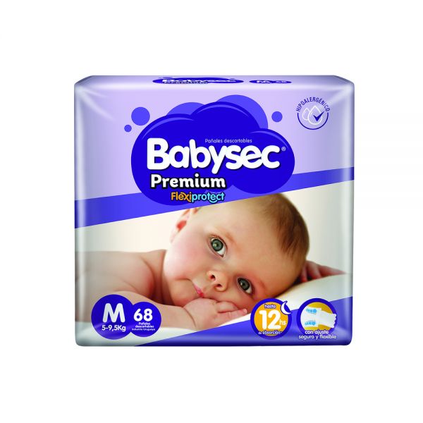 BABYSEC PAÑAL PREMIUM MEDIANO X68 UNIDADES