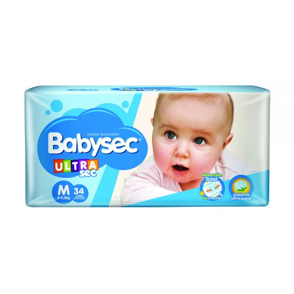 BABYSEC PAÑAL ULTRA M X34 UNIDADES