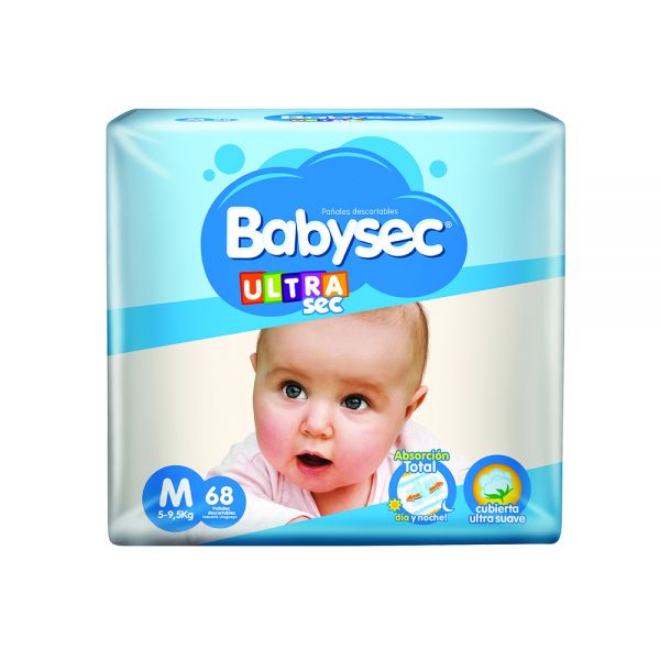 BABYSEC PAÑAL ULTRA M X68 UNIDADES
