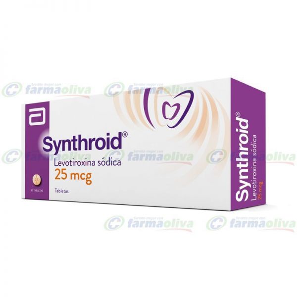 SYNTHROID 25 MG CAJA X 30 COMP