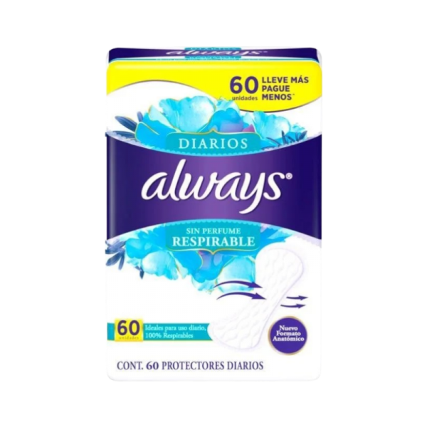 FL ALWAYS PROTECTORES DIARIOS S/ PERFUME X 60UNI