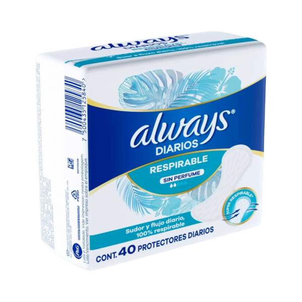 ALWAYS PROTECTORES DIARIOS S/ PERFUME X 40UNI