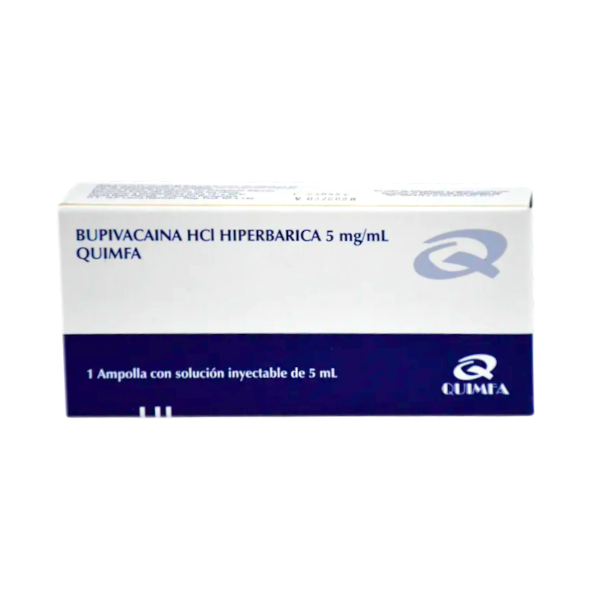 BUPIVACAINA HIPERB 5 MG SOL.INY. 5 ML X 1