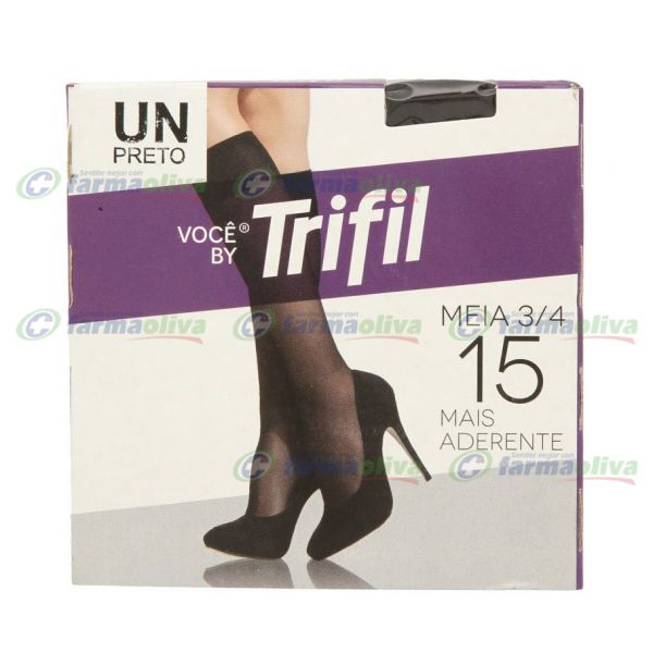Medias 3/4 Trifil Lycra Negra