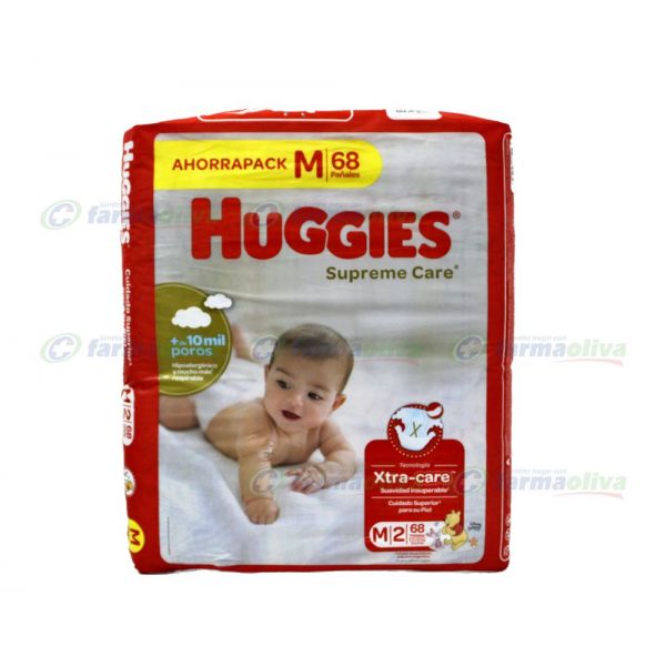HUGGIES PAÑAL SUPREME CR M X68UNI