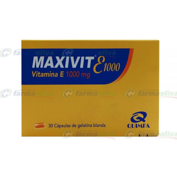 MAXIVIT E 1000 MG X 30 CAPSULAS DE GELATINA BLANDA