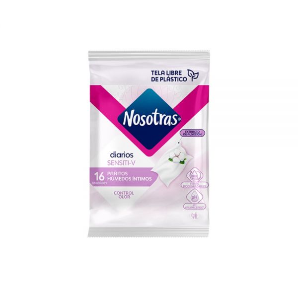 NOSOTRAS PAÑITOS INTIMO SENSITI X 16 UNI
