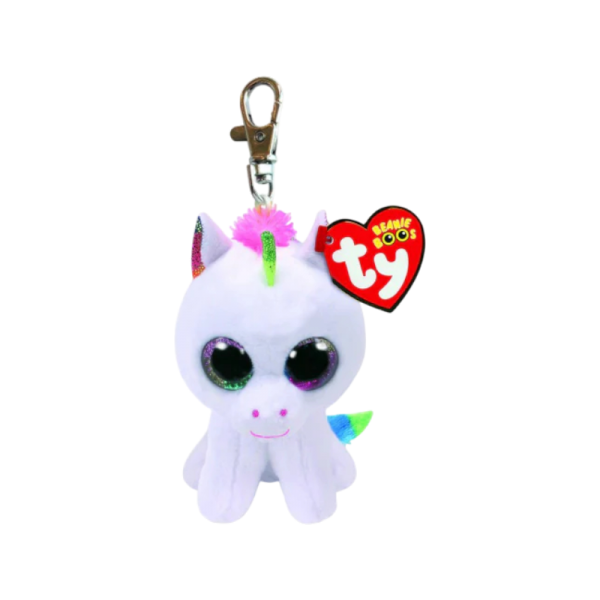TY BEANIE BOOS PIXY UNICORNIO BLANCO CLIP
