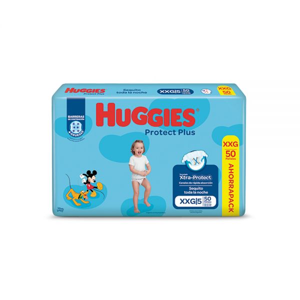 HUGGIES PROTEC PLUSXXG 50 UNIDADES