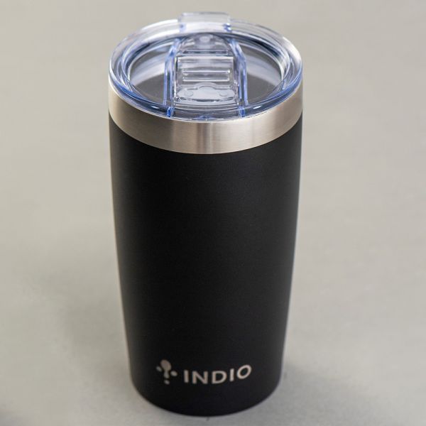 INDIO VASO TERMICO ACERO NEGRO
TAPA HERMETICA C/ ABRIDOR 550ML