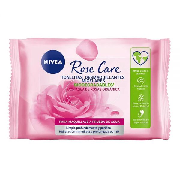 NIVEA FACE TOALLITA MICELAR +ROSE CARE X25UNID