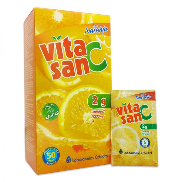 VITASAN C 2 GR NARANJA CAJA X 10 SOBRES