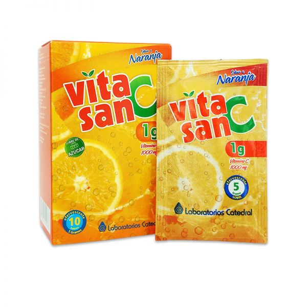 VITASAN C 1 GR NARANJA CAJA X 10 SOBRES