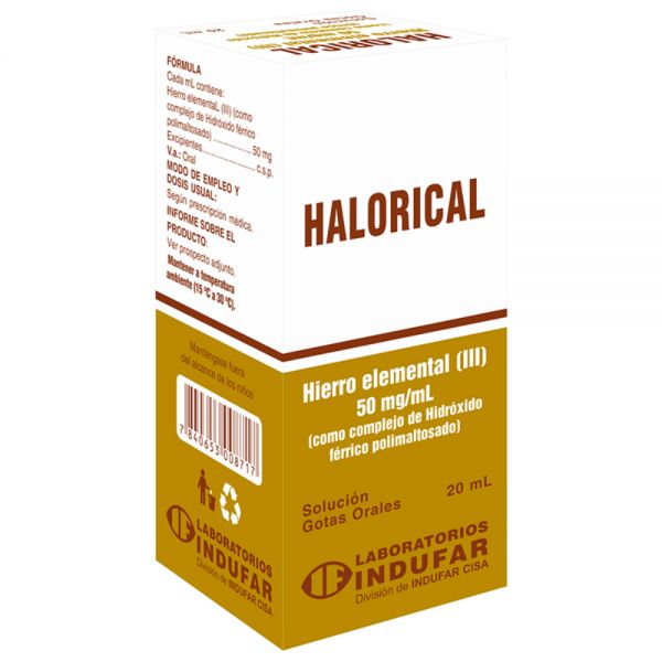 HALORICAL SOLUCION GOTAS ORALES X 20 ML