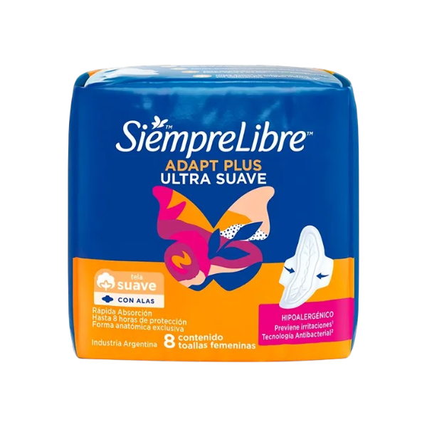 SIEMPRE LIBRE FIT ADAPT PLUS 8 UNID