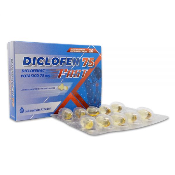 DICLOFEN 75 FAST CAJA X 10 CAPSULAS