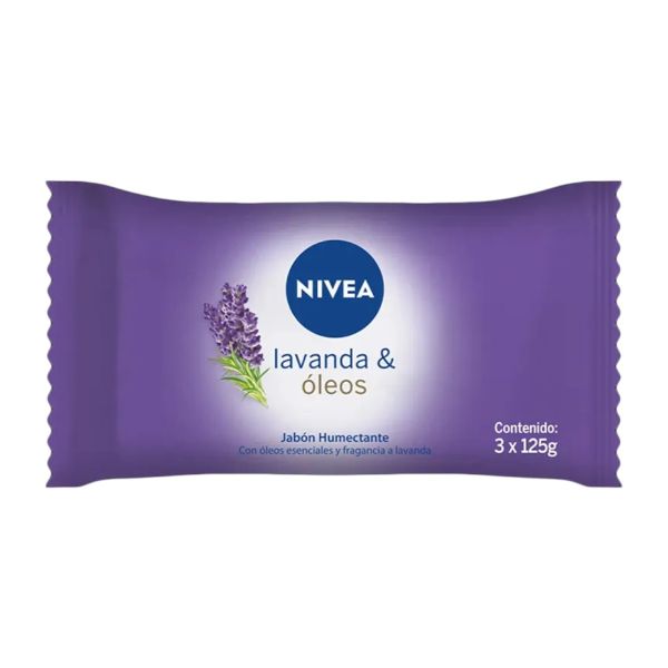 FL NIVEA JABON LAVANDA Y OLEOS FLOW 3X12GR