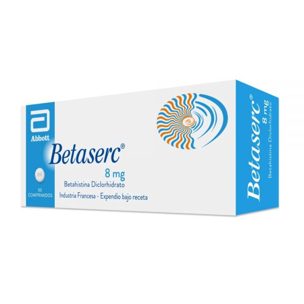 BETASERC 8 MG CAJA X 50 COMPRIMIDOS