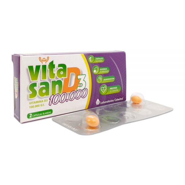 VITASAN D3 100000 CAJA X 2 CAPSULAS