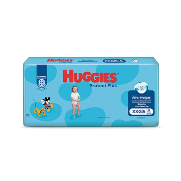 FL HUGGIES PROTEC PLUS XXG 8 UNID
