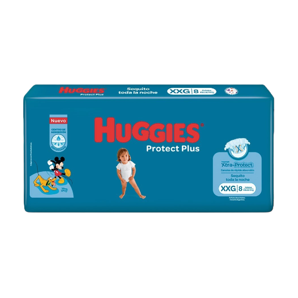 HUGGIES PROTEC PLUS XXG 8 UNID