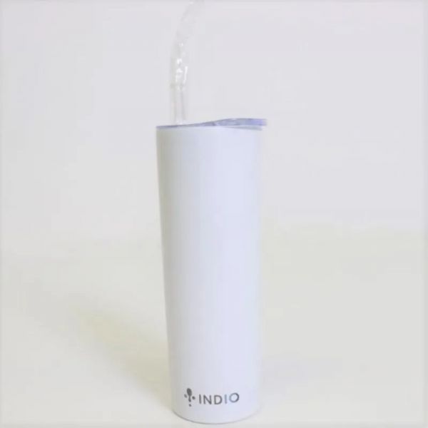INDIO VASO TERMICO CON PAJITA 650ML BLANCO