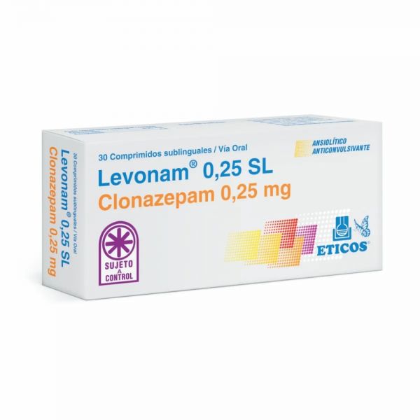 LEVONAM 0,25 MG SL CAJA X 30 COMPRIMIDOS