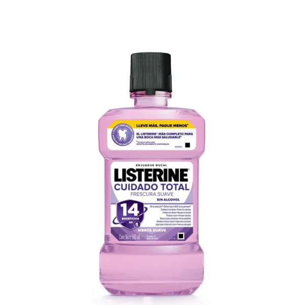 LISTERINE CUIDADO TOT ZERO 500 ML