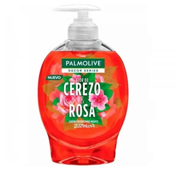 PALMOLIVE JABON LIQUIDO PARA MANOS FLOR CEREZO Y ROSA 221 GR