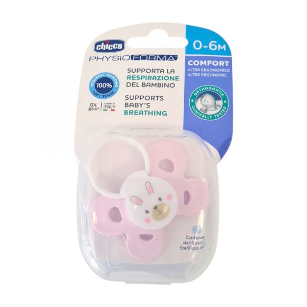 CHICCO CHUPETE CONFORT ROSA SIL 6M