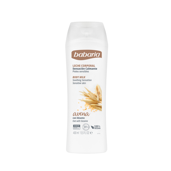 BABARIA LECHE CORPORAL PIEL SENSIBLE CON AVENA 400 ML