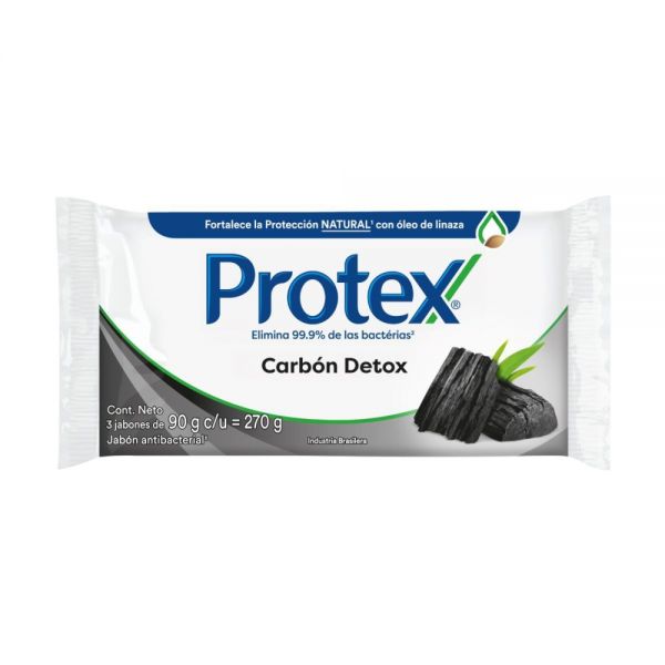 PROTEX JABON CARBON BARRA TRIPACK 3 X 90 GR