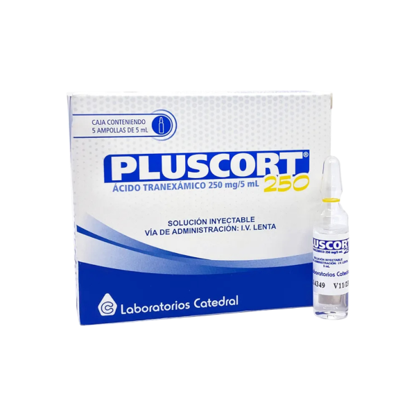 Pluscort 250 Iny. I.V. Caja X 5 Amp.