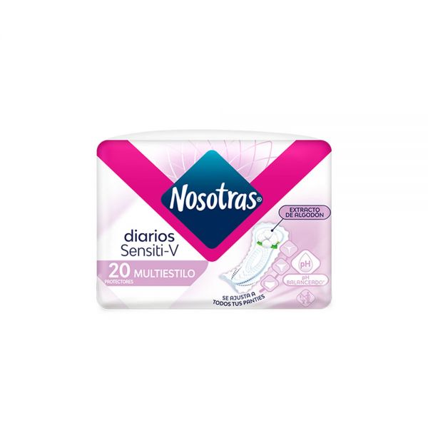 NOSOTRAS PROTECTOR .DIARIO MULTIESTILO SENSITIBE 18X20