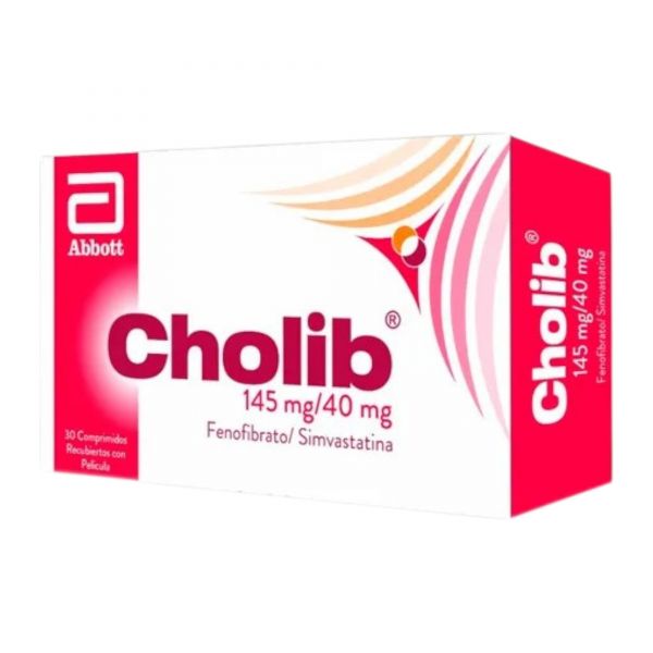 CHOLIB 145MG40MG CAJA X 30 COMPRIMIDOS RECUBIERTOS