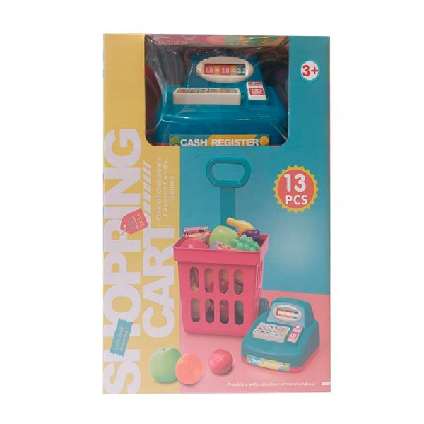 INDATOYS CARRITO DE SUPER CON CAJA REGISTRADORA 13PZAS