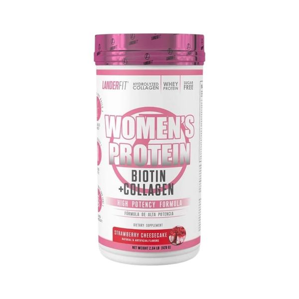 WOMEN’S PROTEIN + COLLAGEN LANDERFIT STRAWBERRY CHEESECAKE POTE X 2 LBS