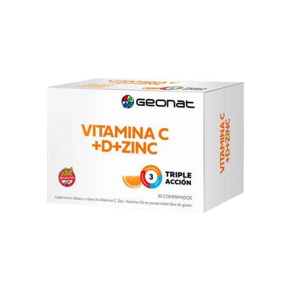 VITAMINA C + D+ ZINC TRIPLE ACCION CAJA X 30 COMPRIMIDOS