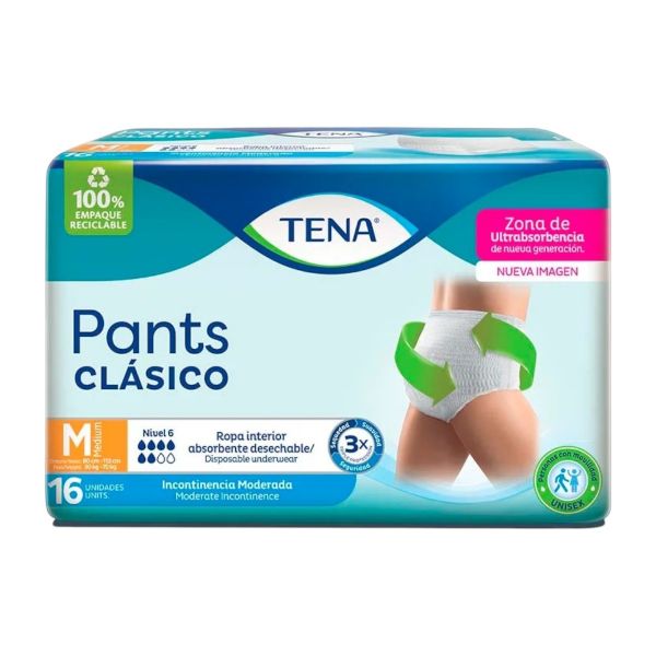 TENA PANAL PANTS CLASICO MEDIUM 4X16