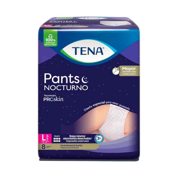 TENA PANAL PANTS NOCTURNO LARGE 6X8