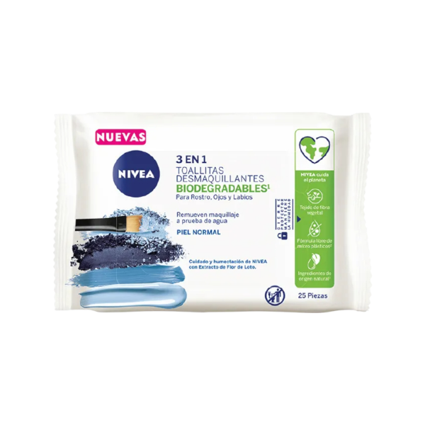 FL NIVEA TOALLITAS DESMAQUILLANTE REFRESCANTE PIEL NORMAL 25 PCS