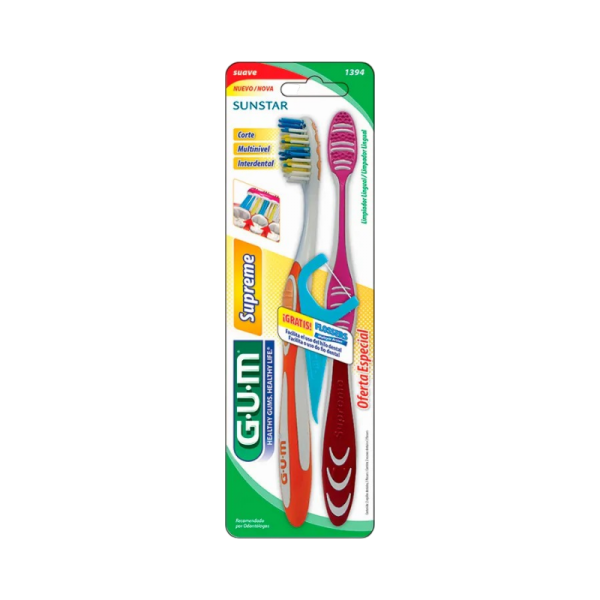 GUM SUPREME X 2 FLOSSER SUAVE