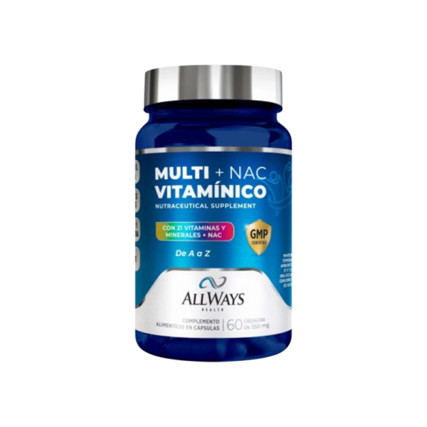 Suplemento Allways Multivitaminico + Nac - Cont. 60 Capsulas